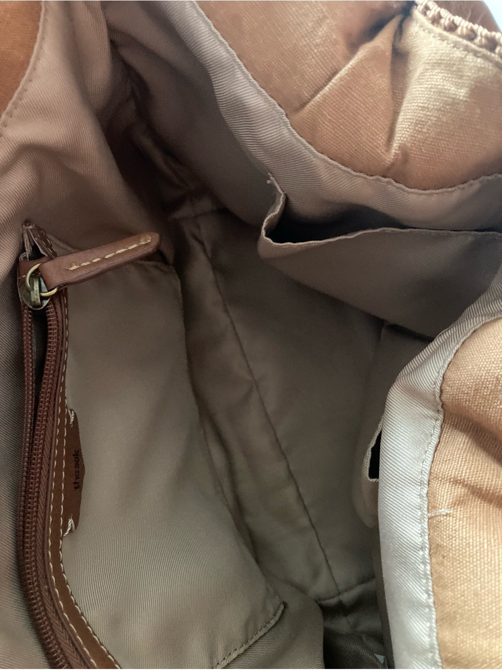 The Sak Tan Embossed Leather Tote Bag - Picture 10 of 16